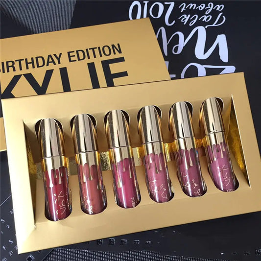 Kylie-Style 6-Color Matte Lipstick Set (Limited Edition)