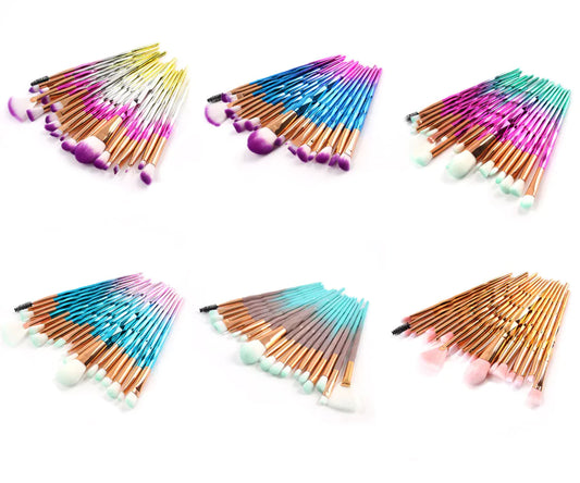 20-Piece Professional Eye Makeup Brush Set – Soft, Colorful & Precise