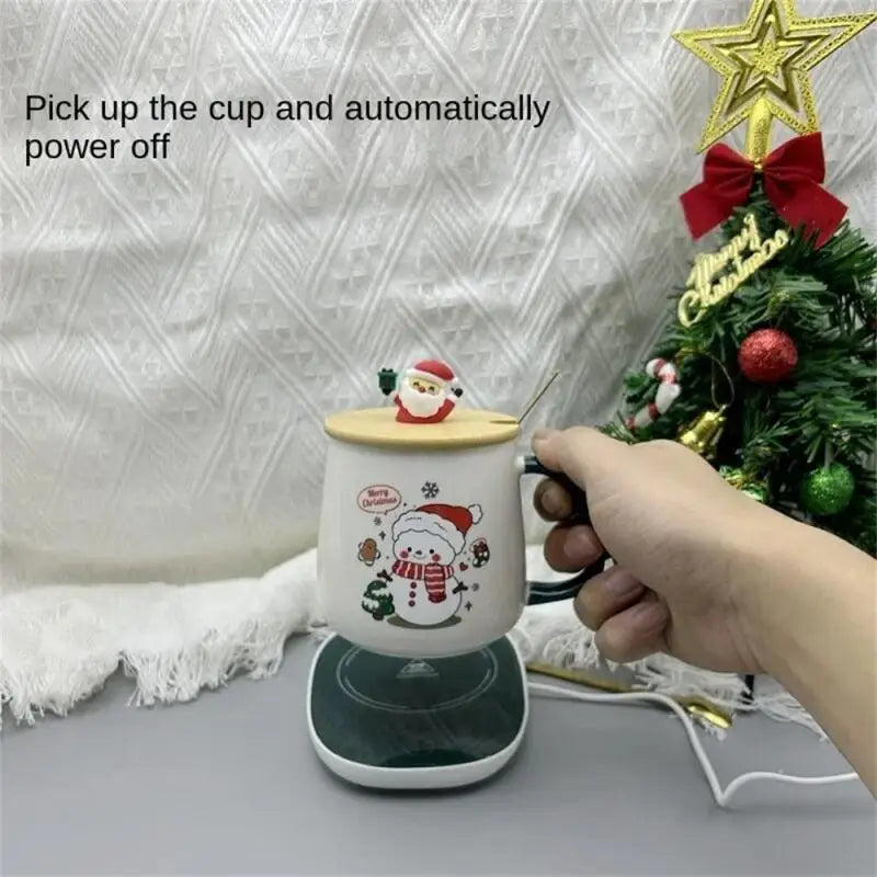 Christmas Ceramic Mug Gift Set – Mug with Lid & Spoon in Premium Holiday Gift Bo