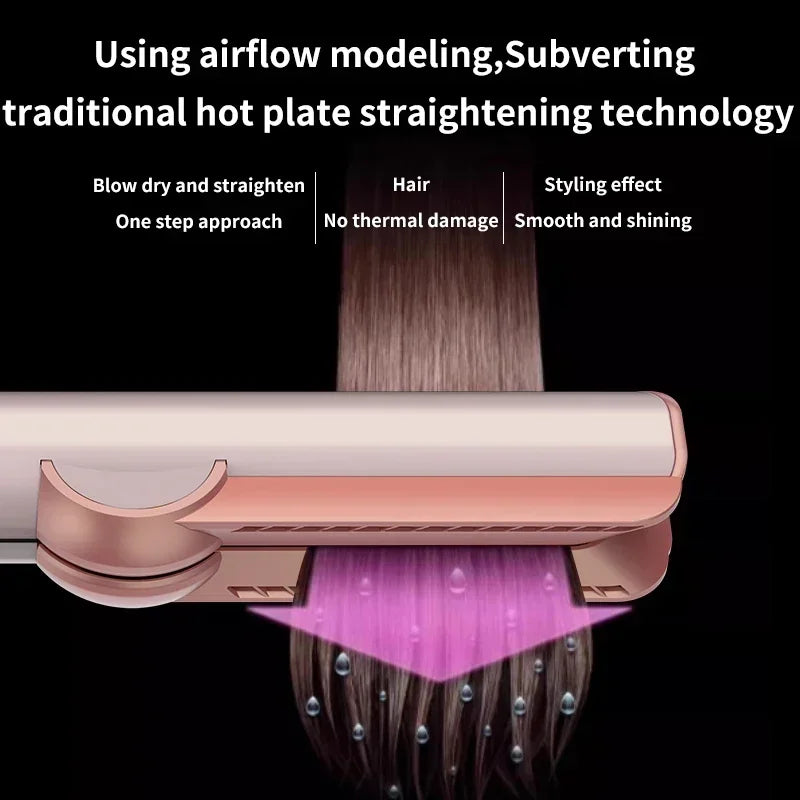 2-in-1 Professional Hair Straightener & Blow Dryer – Smooth & Shiny Hair in Minutes