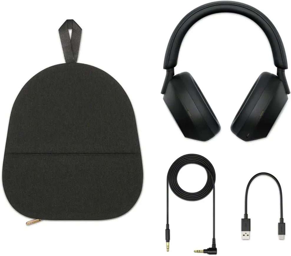 Sony WH-1000XM5 Wireless Noise Canceling Headphones 30 Hour Battery Integrated Processor V1 Soft Fit Leather 4 Microphones Black