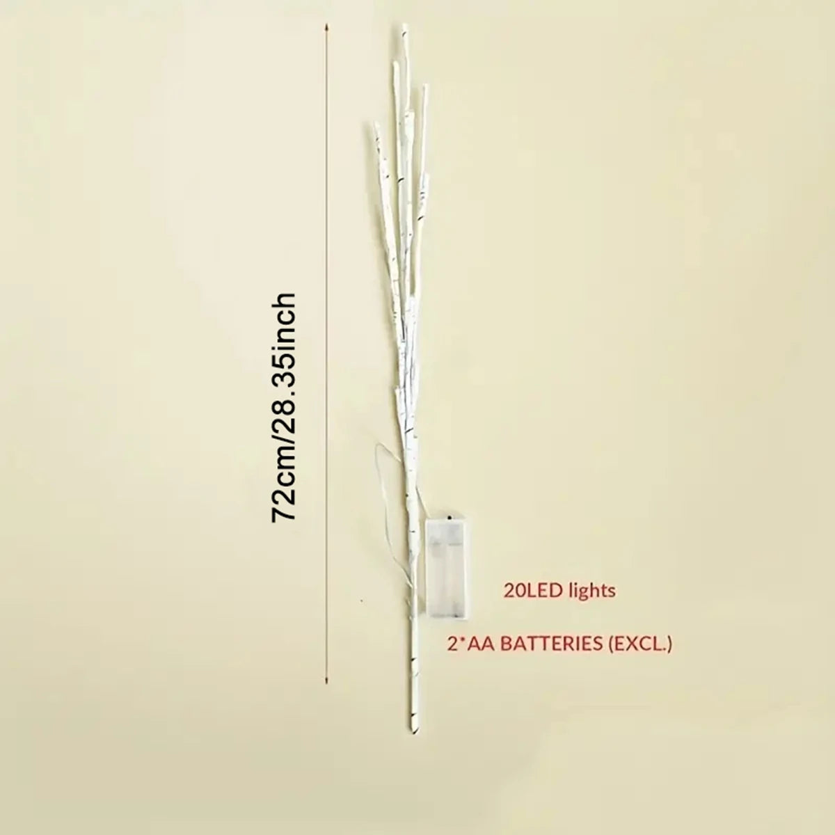 White Birch LED Branch Light – Battery Operated Twig Lamp for Christmas, Weddings & Home Decor