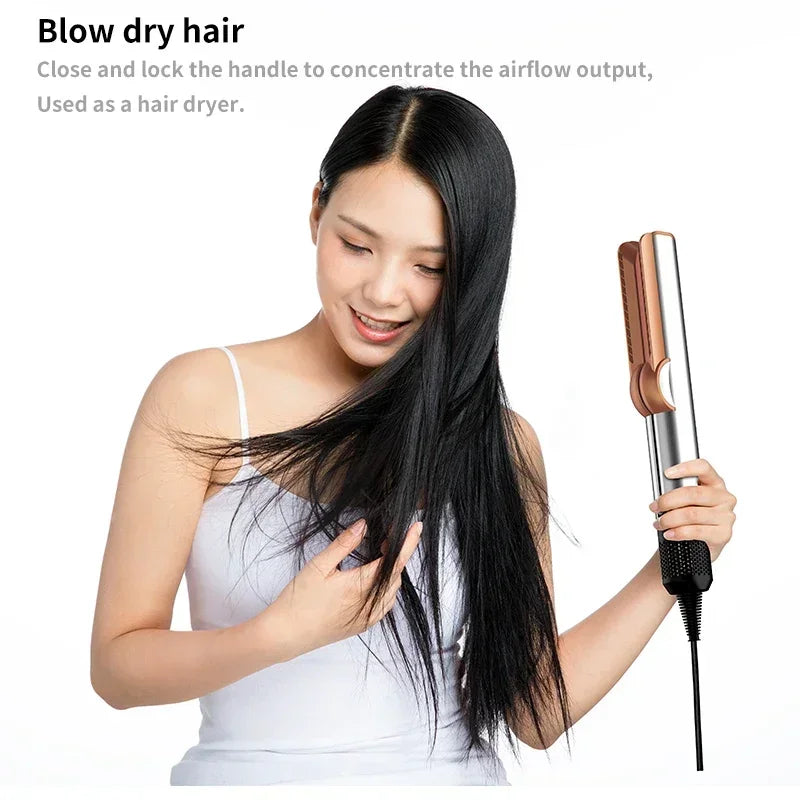 2-in-1 Professional Hair Straightener & Blow Dryer – Smooth & Shiny Hair in Minutes