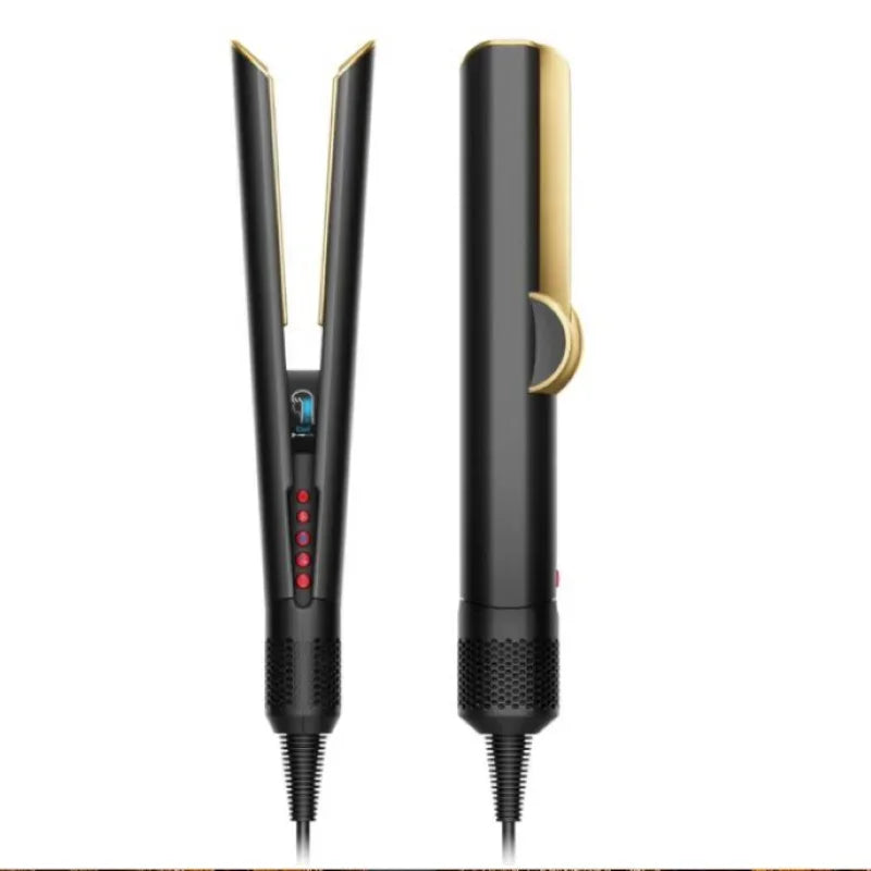 2 IN 1 Professional Hair Straightener & Hair Dryer Heat-Up Hair Flat Iron, Negative Ion Iron Long-Lasting Styling Tool