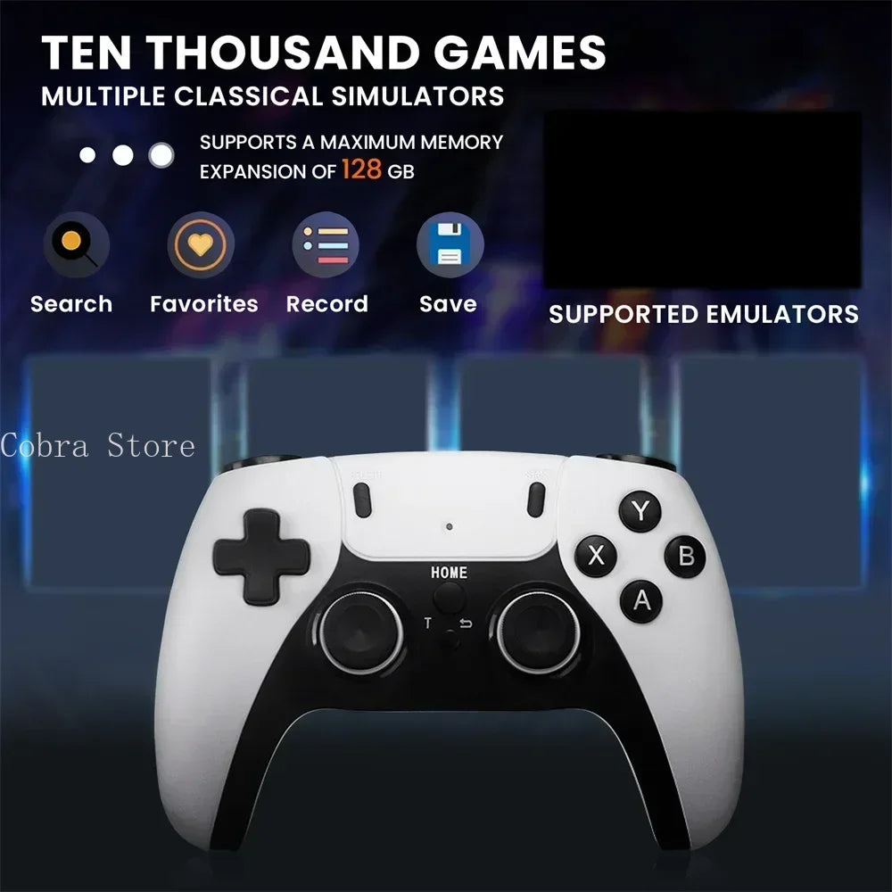 P5 Pro Retro Video Game Console – 4K Game Stick with 2.4G Dual Wireless Controllers, 64GB/128GB, 37,000–41,000 Built-in Games