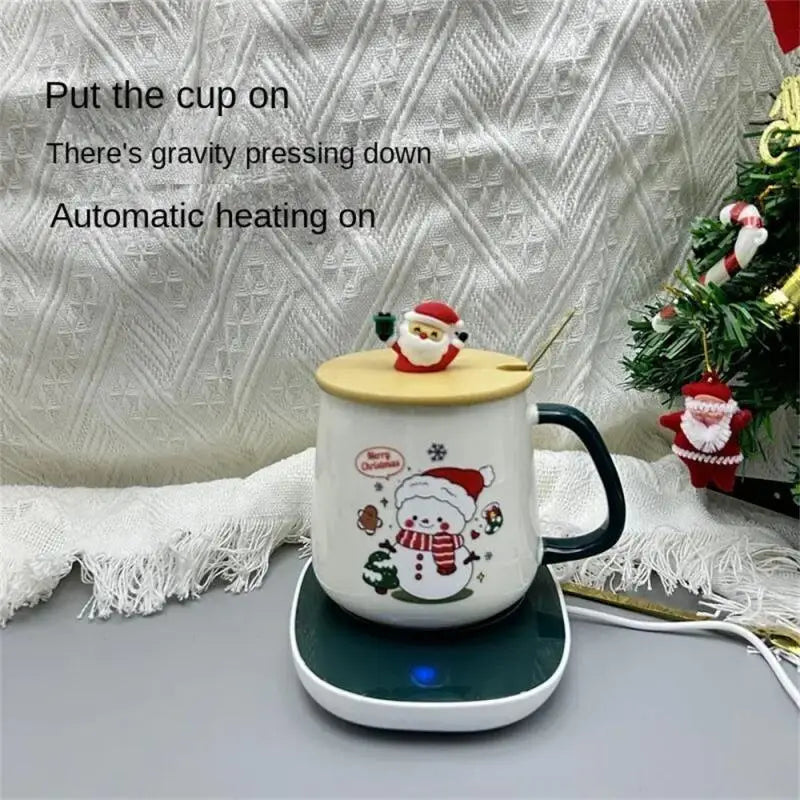 Christmas Ceramic Mug Gift Set – Mug with Lid & Spoon in Premium Holiday Gift Bo