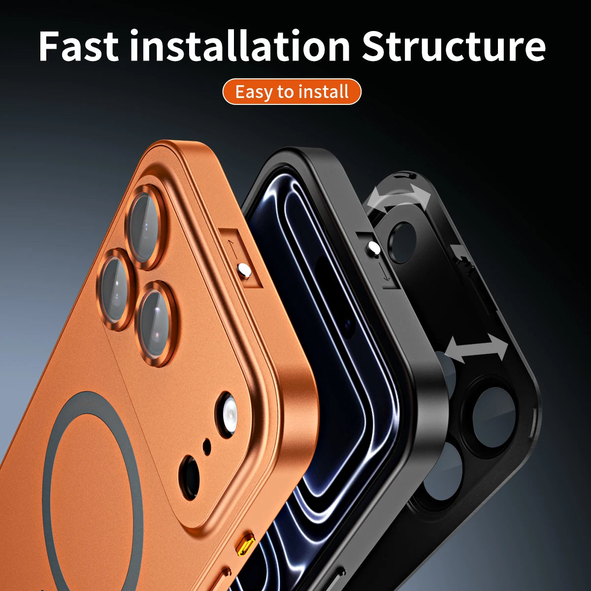 Luxurious Aluminium Magnetic Phone Case For iPhone 12 13 14 15 16 17 Pro Max Plus 17 Air Lens Glass Protective Metal Phone Cover